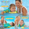 imageSwimSchool Kids Swim Trainer Vests for Toddlers Ages 26  BoysGirls  Multiple ColorsStyles  Learn to Swim FloatiesSM Trainer Vest Seafoam Blue Lemon