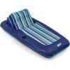 imageAqua Premium Convertible Pool Float Lounge  Extra Large  Heavy Duty Inflatable Pool Floats for Adults with Cupholder  Multiple ColorsConvertible XL Lounge NavyGreenWhite Stripe