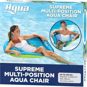 imageAqua Pool Chair Float for Adults  Zero Gravity Pool Floats  Multiple ColorsShapesStyles  for Adults and Kids FloatingHex Pool Chair Blue Fern