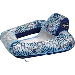 imageAqua Pool Chair Float for Adults  Zero Gravity Pool Floats  Multiple ColorsShapesStyles  for Adults and Kids FloatingZero Gravity Pool Chair Blue Fern