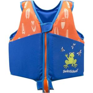 imageSwimSchool Kids Swim Trainer Vests for Toddlers Ages 26  BoysGirls  Multiple ColorsStyles  Learn to Swim FloatiesML BlueOrange Swim Vest