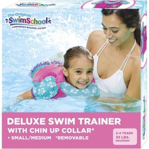 imageSwimSchool Kids Swim Trainer Vests for Toddlers Ages 26  BoysGirls  Multiple ColorsStyles  Learn to Swim FloatiesPINK Swim Vest wSleeves
