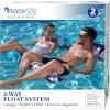 imageWaterlife 4in1 Pool Hammock 2Pack Inflatable Pool Chair Float Water Hammock Saddle Lounge Chair Hammock Drifter Navy ampamp Light Blue