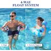imageWaterlife 4in1 Pool Hammock 2Pack Inflatable Pool Chair Float Water Hammock Saddle Lounge Chair Hammock Drifter Navy ampamp Light Blue