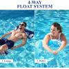 imageWaterlife 4in1 Pool Hammock 2Pack Inflatable Pool Chair Float Water Hammock Saddle Lounge Chair Hammock Drifter Navy ampamp Light Blue