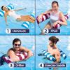 imageAqua Original 4in1 Monterey Hammock Pool Float ampamp Water Hammock  MultiPurpose Inflatable Pool Floats for Adults  Patented Thick NonStick PVC MaterialLight Blue  Burgundy 3 Pack