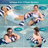 imageAqua 4in1 Monterey Hammock Pool Float ampamp Water Hammocks  234 Multipacks  Multiple ColorsStyles  for Adults and Kids FloatingNavy Blue  Orange