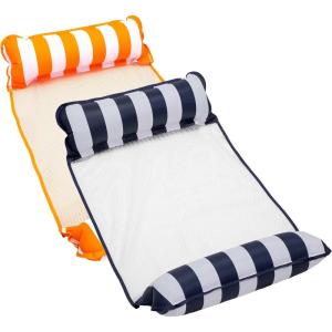 imageAqua 4in1 Monterey Hammock Pool Float ampamp Water Hammocks  234 Multipacks  Multiple ColorsStyles  for Adults and Kids FloatingNavy Blue  Orange