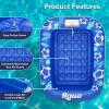 imageAqua Inflatable Tanning Pool Lounger Premium Pool Float with Cupholders and Removeable Pillow for Relaxation and Fun2 Ring Pool