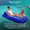 imageAqua Inflatable Tanning Pool Lounger Premium Pool Float with Cupholders and Removeable Pillow for Relaxation and Fun2 Ring Pool