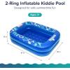 imageAqua Inflatable Tanning Pool Lounger Premium Pool Float with Cupholders and Removeable Pillow for Relaxation and Fun2 Ring Pool