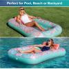 imageAqua Tanning Pool Lounger Float  Inflatable Pool for Kids and AdultsPink Flower Coral  Blue Flowers