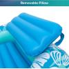 imageAqua Tanning Pool Lounger Float  Inflatable Pool for Kids and AdultsPink Flower Coral  Blue Flowers