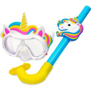 imageAqua Swim Goggles UltraSoft Eye Cups LeakFree Fit Anti UV Lenses Models for Kids ampamp Adults Multiple Shapes ampamp SizesEnchanted Mask  Snorkel