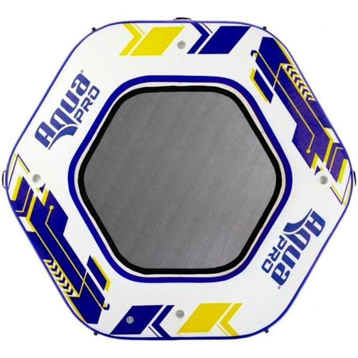 imageAqua Pro APR20922 Hex Dock Inflatable 6 Person Island withPump ampamp Backpack  10