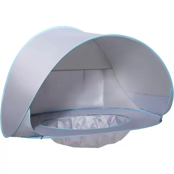 imageMonobeach Baby Beach Tent Pop Up Portable Shade Pool UV Protection Sun Shelter for InfantSilver Beach Tent