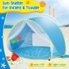 imageMonobeach Baby Beach Tent Beach Canopy Sun Shelter UPF50 UV Protection Baby Pool with Canopy Easy Set Up Pop Up Baby Beach Shade Pool for Toddlers Outdoor Camping Pool Fun Front Mesh Blue