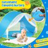 imageMonobeach Baby Beach Tent Beach Canopy Sun Shelter UPF50 UV Protection Baby Pool with Canopy Easy Set Up Pop Up Baby Beach Shade Pool for Toddlers Outdoor Camping Pool Fun Front Mesh Blue