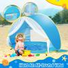 imageMonobeach Baby Beach Tent Beach Canopy Sun Shelter UPF50 UV Protection Baby Pool with Canopy Easy Set Up Pop Up Baby Beach Shade Pool for Toddlers Outdoor Camping Pool Fun Front Mesh Blue