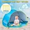imageMonobeach Baby Beach Tent Pop Up Portable Shade Pool UV Protection Sun Shelter for Infant01 Blue Baby Beach Tent