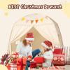 imageMonobeach Kids Tent Beige Play Tent with Long Mesh Curtain Large Playhouse for Indoor Outdoor Play Cottage Castle Toy for Girls Boys House Gift Beige Kids Play TentLarge Beige Toddlers Bed Tent