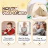 imageMonobeach Kids Tent Beige Play Tent with Long Mesh Curtain Large Playhouse for Indoor Outdoor Play Cottage Castle Toy for Girls Boys House Gift Beige Kids Play TentLarge Beige Toddlers Bed Tent
