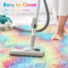 imageMonobeach Pink Kids Rug for Nursery Children Room Decor Ultra Soft Hexagon Carpet for Princess Tent for Girls Baby Play Mat for Floor 55x 47 Rainbow Hexagon 55x 47