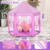 imageMonobeach Princess Tent Girls Unicorn Large Playhouse Kids Castle Play Tent with Star Lights Gift Toy for Children Indoor and Outdoor Games 55 x 53 DxH05 Purple Tent with Little Star Lights