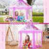 imageMonobeach Princess Tent Girls Unicorn Large Playhouse Kids Castle Play Tent with Star Lights Gift Toy for Children Indoor and Outdoor Games 55 x 53 DxH08 Unicorn Tent with Little Star Lights