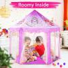 imageMonobeach Princess Tent Girls Unicorn Large Playhouse Kids Castle Play Tent with Star Lights Gift Toy for Children Indoor and Outdoor Games 55 x 53 DxH08 Unicorn Tent with Little Star Lights
