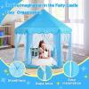 imageMonobeach Princess Tent Girls Unicorn Large Playhouse Kids Castle Play Tent with Star Lights Gift Toy for Children Indoor and Outdoor Games 55 x 53 DxH04 Blue Tent with Little Star Lights