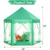imageMonobeach Princess Tent Girls Unicorn Large Playhouse Kids Castle Play Tent with Star Lights Gift Toy for Children Indoor and Outdoor Games 55 x 53 DxH12 Green Tent with Little Star Lights