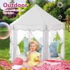 imageMonobeach Princess Tent Girls Unicorn Large Playhouse Kids Castle Play Tent with Star Lights Gift Toy for Children Indoor and Outdoor Games 55 x 53 DxH06 Grey Tent with Little Star Lights
