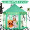 imageMonobeach Princess Tent Girls Unicorn Large Playhouse Kids Castle Play Tent with Star Lights Gift Toy for Children Indoor and Outdoor Games 55 x 53 DxH12 Green Tent with Little Star Lights