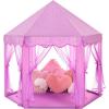 imageMonobeach Princess Tent Girls Unicorn Large Playhouse Kids Castle Play Tent with Star Lights Gift Toy for Children Indoor and Outdoor Games 55 x 53 DxH05 Purple Tent with Little Star Lights