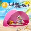 imageMonobeach Baby Beach Tent Pop Up Portable Shade Pool UPF50 UV Protection Sun Shelter for Infant with Easy Set Up Canopy Pink Beach Tent03 Pink Beach Tent