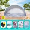 imageMonobeach Baby Beach Tent Pop Up Portable Shade Pool UPF50 UV Protection Sun Shelter for Infant with Easy Set Up Canopy Pink Beach Tent04 Silver Beach Tent