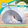 imageMonobeach Baby Beach Tent Pop Up Portable Shade Pool UPF50 UV Protection Sun Shelter for Infant with Easy Set Up Canopy Pink Beach Tent04 Silver Beach Tent