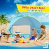 imageMonobeach Baby Beach Tent Pop Up Portable Shade Pool UPF50 UV Protection Sun Shelter for Infant with Easy Set Up Canopy Pink Beach Tent05 Blue Beach Tent with Hats