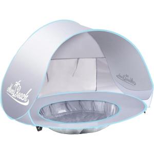 imageMonobeach Baby Beach Tent Pop Up Portable Shade Pool UPF50 UV Protection Sun Shelter for Infant with Easy Set Up Canopy Pink Beach Tent04 Silver Beach Tent