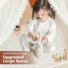 imageMonobeach Kids Tent Beige Play Tent with Long Mesh Curtain Large Playhouse for Indoor Outdoor Play Cottage Castle Toy for Girls Boys House Gift Beige Kids Play Tent with MatBeige Kids Play Tent with Mat